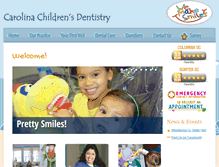 Tablet Screenshot of carolinachildrensdentistry.com